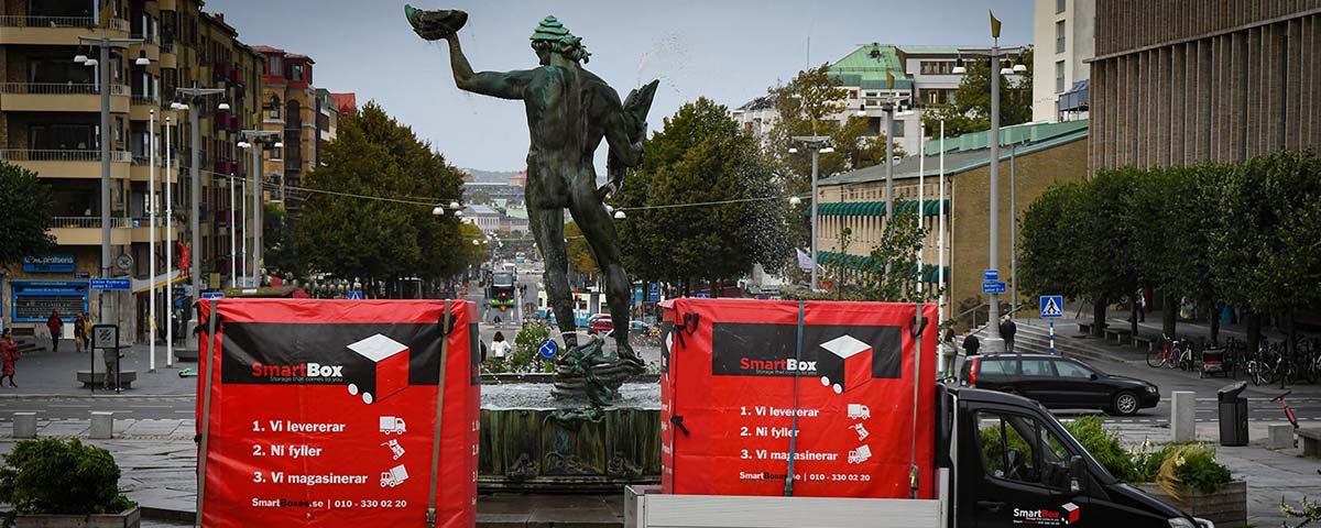 En bild som visar SmartBoxes boxar i Göteborg. Denna bilden används på sidan SmartBox Kungälv.